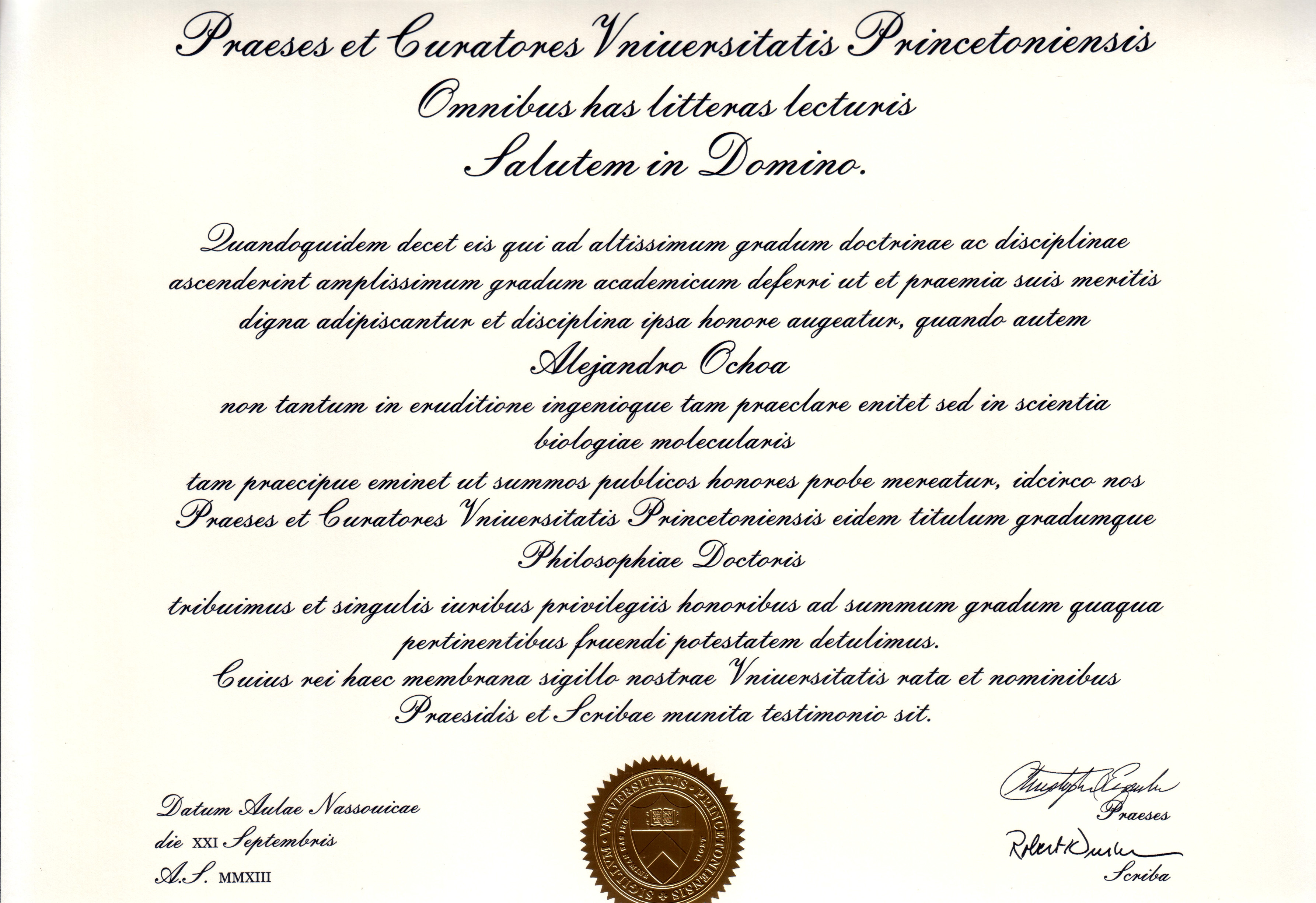 Princeton Graduate Certificate